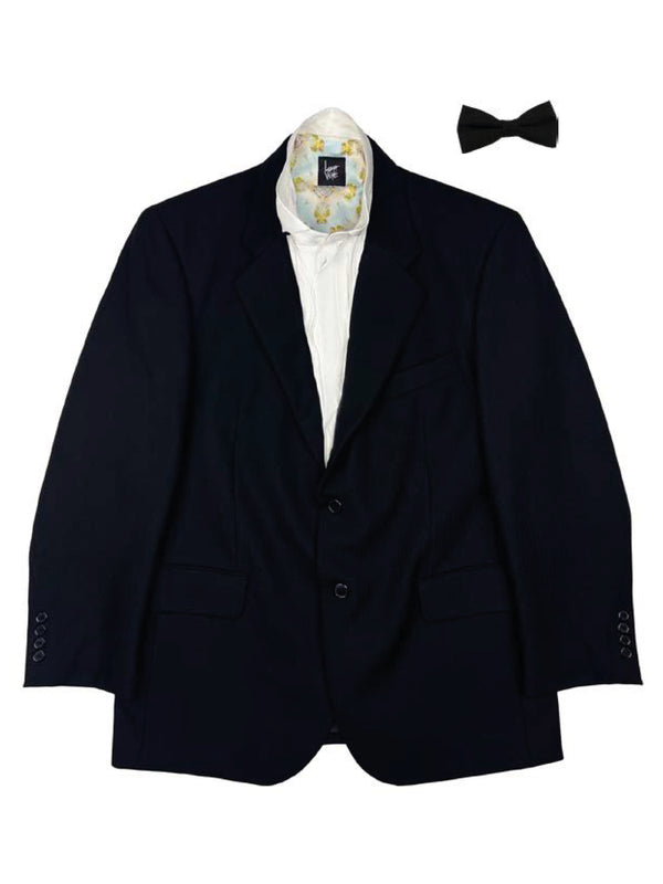 RED CARPET READY BLAZER ZIP UP SINGLE BREASTED BLAZER + SHIRT WITH MAGNETIC BOW TIE LVBLZR001