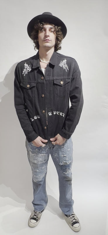 ARCO ANGELI DENIM JACKET UPCYCLED VINTAGE LEVI’S EMBROIDERED LVJKT0036ARCOA